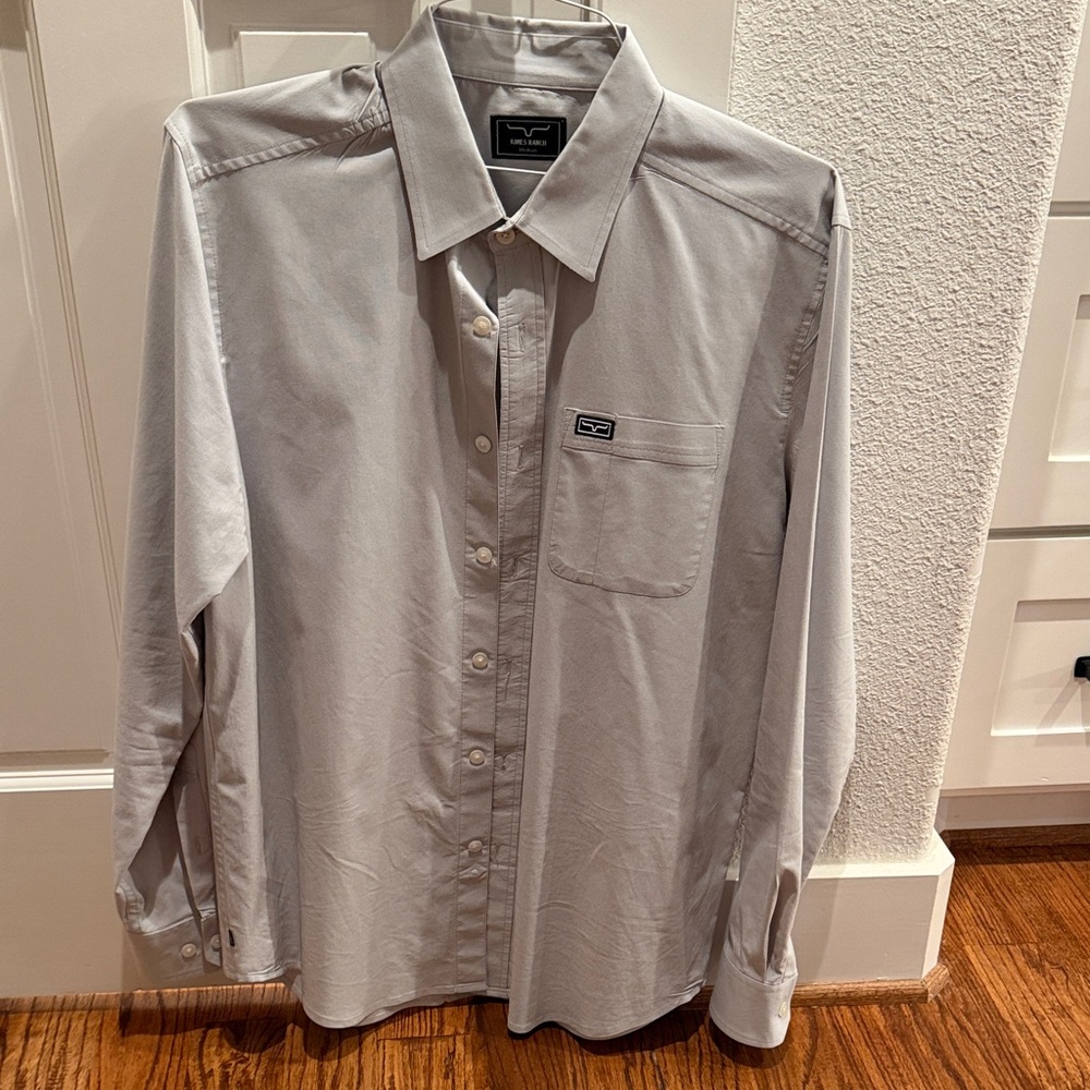 Kimes Ranch Gray Casual Button Down Shirt